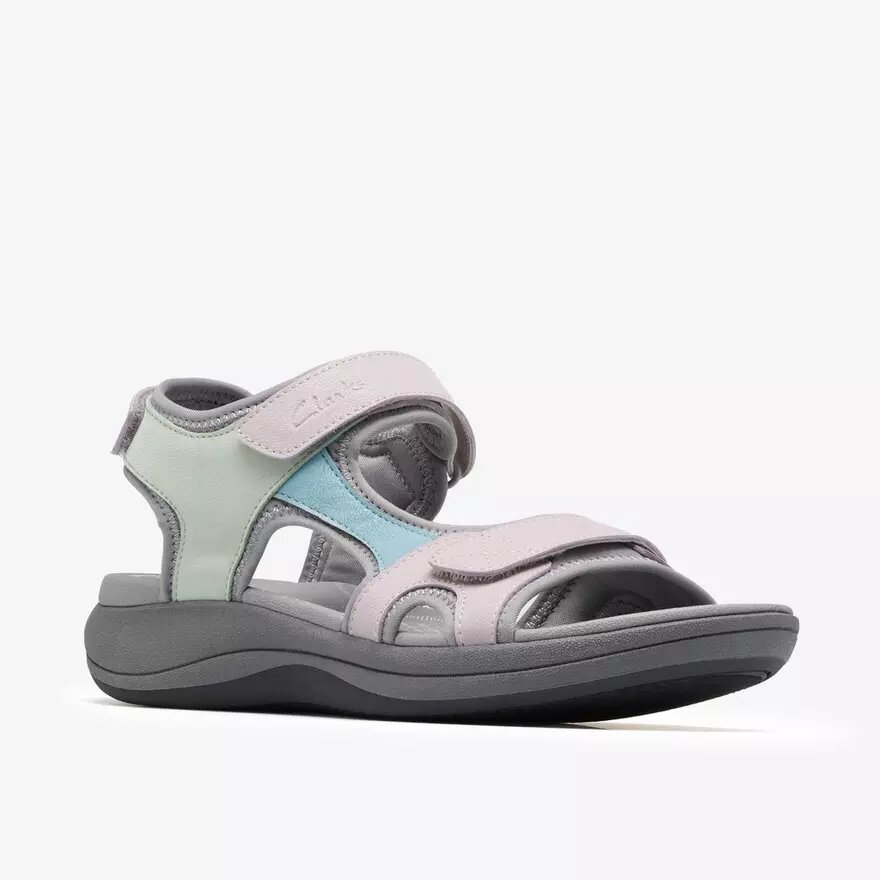 Sandales à lanières Mira Bay pour femme, gris/vert Sandales à lanières Mira Bay pour femme, gris/vert