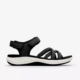 Sandales à lanières Mira Shore noires pour femme