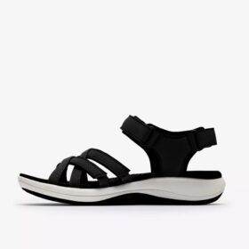 Sandales à lanières Mira Shore noires pour femme