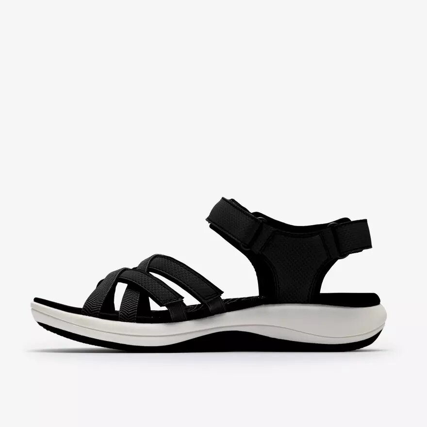Sandales à lanières Mira Shore noires pour femme Sandales à lanières Mira Shore noires pour femme
