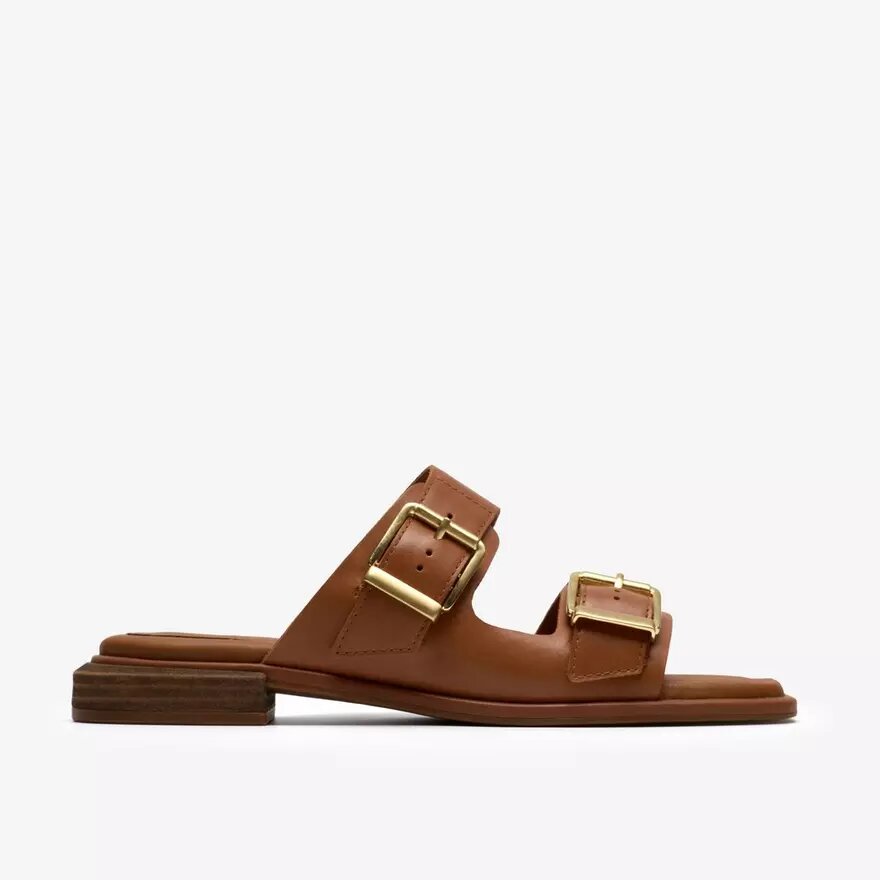 Sandales plates Ariany Bay en cuir beige pour femme Sandales plates Ariany Bay en cuir beige pour femme
