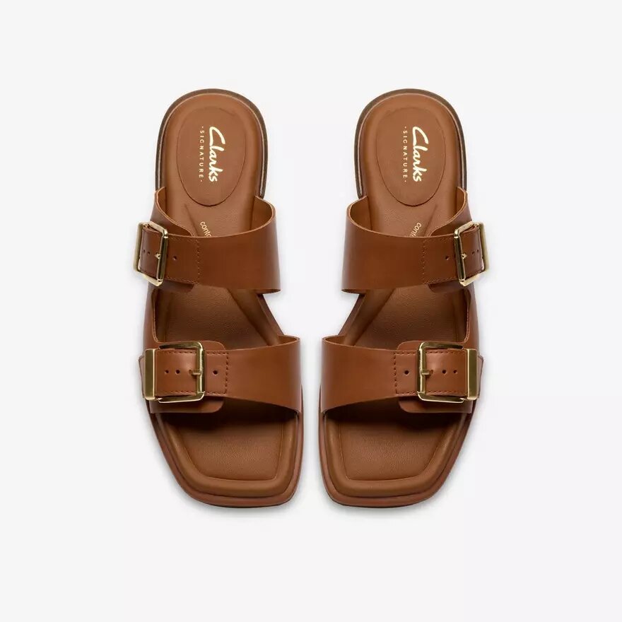 Sandales plates Ariany Bay en cuir beige pour femme Sandales plates Ariany Bay en cuir beige pour femme