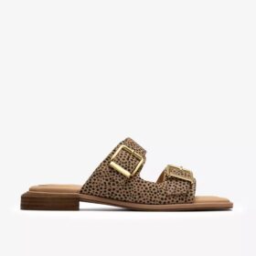 Sandales plates Ariany Bay à imprimé animalier pour femme