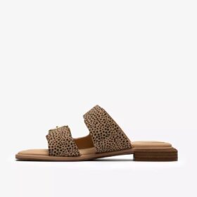 Sandales plates Ariany Bay à imprimé animalier pour femme