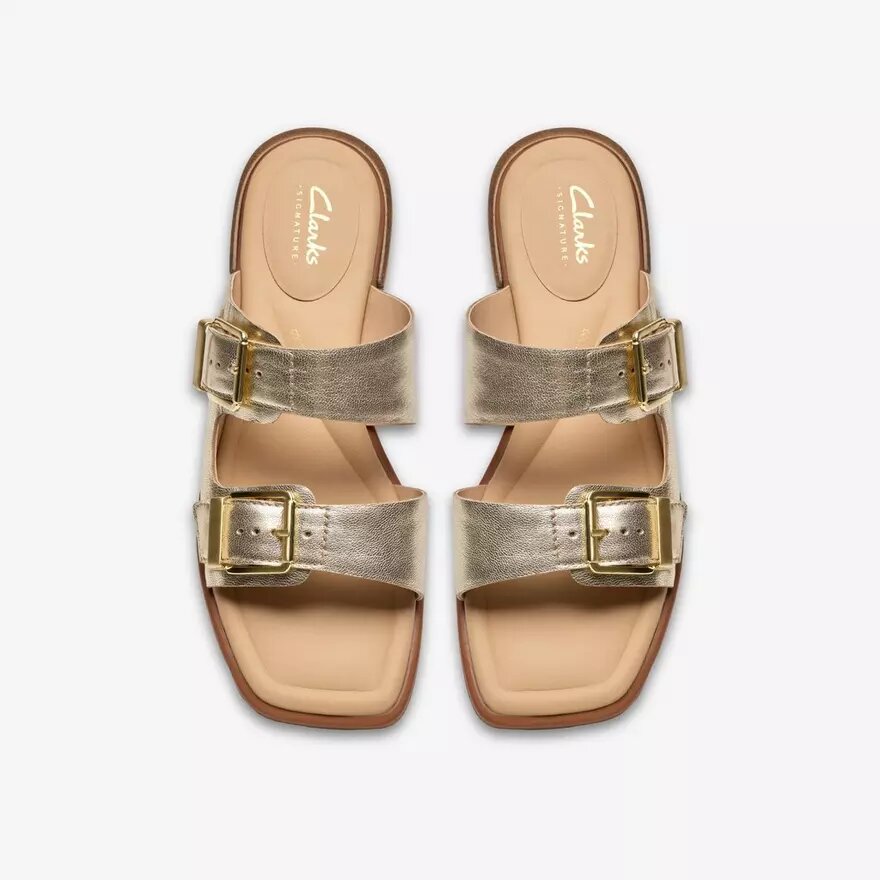 Sandales plates Ariany Bay Soft Gold pour femme Sandales plates Ariany Bay Soft Gold pour femme