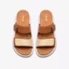 Sandales plates Arwell Step en cuir beige pour femme Sandales plates Arwell Step en cuir beige pour femme