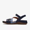 Sandales plates Cecily Mix bleues pour femme Sandales plates Cecily Mix bleues pour femme