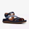 Sandales plates Cecily Mix bleues pour femme Sandales plates Cecily Mix bleues pour femme