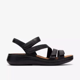 Sandales plates Cecily Mix pour femme, combinaison noire