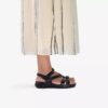 Sandales plates Cecily Mix pour femme, combinaison noire Sandales plates Cecily Mix pour femme, combinaison noire