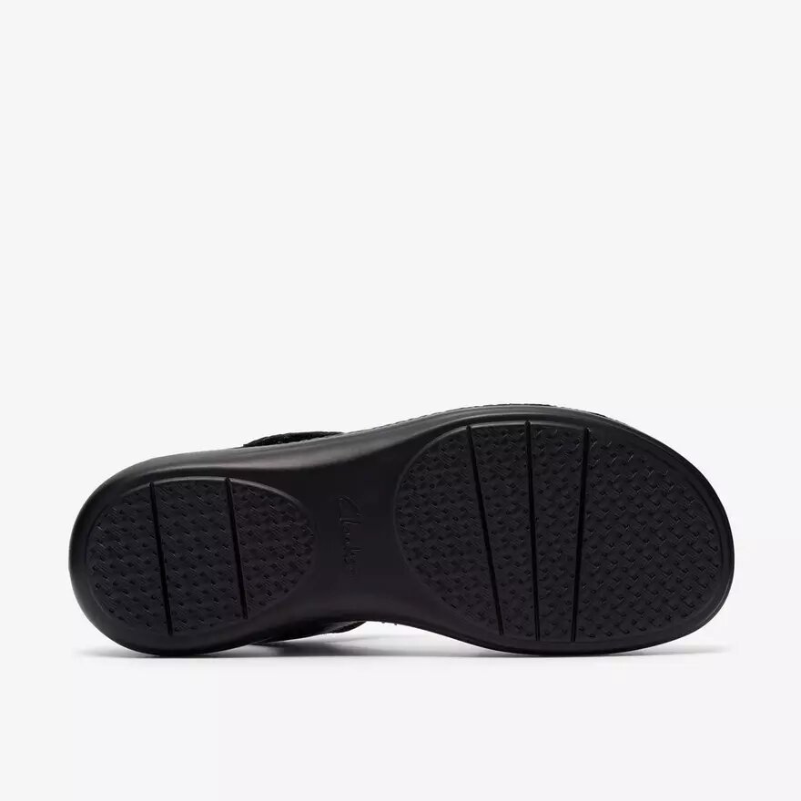 Sandales plates Cecily Mix pour femme, combinaison noire Sandales plates Cecily Mix pour femme, combinaison noire
