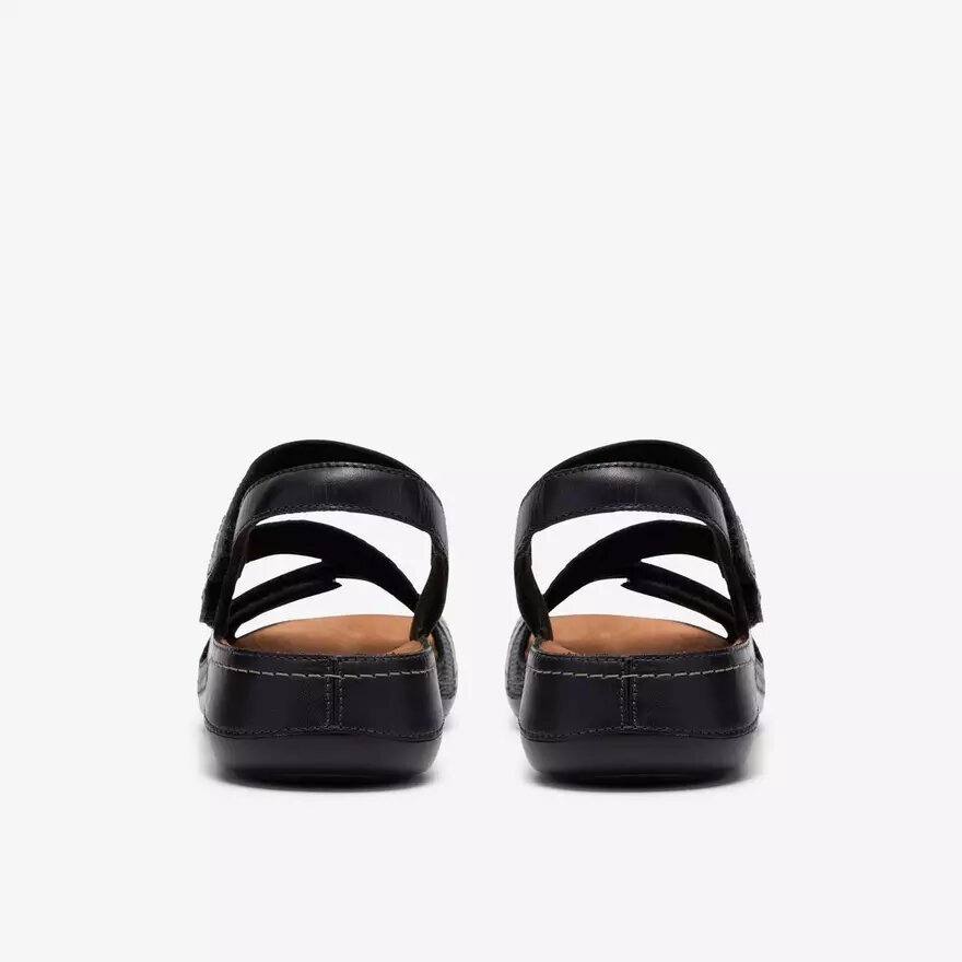 Sandales plates Cecily Mix pour femme, combinaison noire Sandales plates Cecily Mix pour femme, combinaison noire
