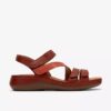 Sandales plates Cecily Mix pour femme, combinaison orange brûlé Sandales plates Cecily Mix pour femme, combinaison orange brûlé