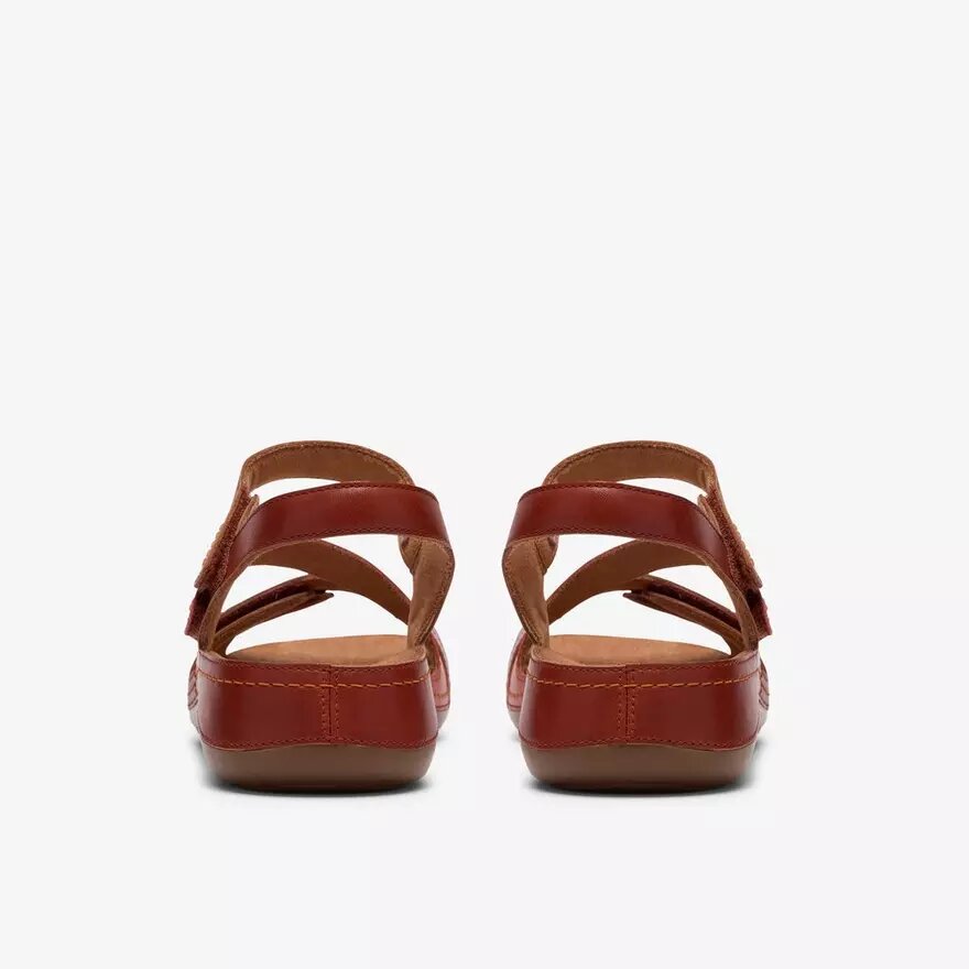 Sandales plates Cecily Mix pour femme, combinaison orange brûlé Sandales plates Cecily Mix pour femme, combinaison orange brûlé