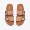 Sandales plates Cecily Step en nubuck beige pour femme Sandales plates Cecily Step en nubuck beige pour femme