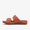 Sandales plates Cecily Step pour femme, couleur orange brûlé Sandales plates Cecily Step pour femme, couleur orange brûlé