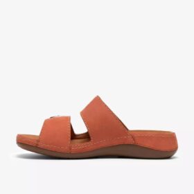 Sandales plates Cecily Step pour femme, couleur orange brûlé Sandales plates Cecily Step pour femme, couleur orange brûlé
