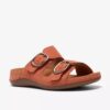 Sandales plates Cecily Step pour femme, couleur orange brûlé Sandales plates Cecily Step pour femme, couleur orange brûlé