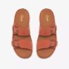 Sandales plates Cecily Step pour femme, couleur orange brûlé Sandales plates Cecily Step pour femme, couleur orange brûlé