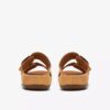 Sandales plates Cecily Step pour femme en nubuck ocre clair Sandales plates Cecily Step pour femme en nubuck ocre clair