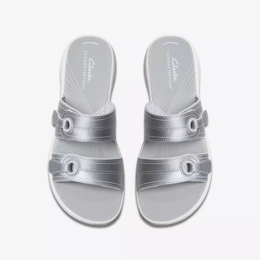 Sandales plates Cloudsteppers™ Breeze Maye Silver pour femme Sandales plates Cloudsteppers™ Breeze Maye Silver pour femme