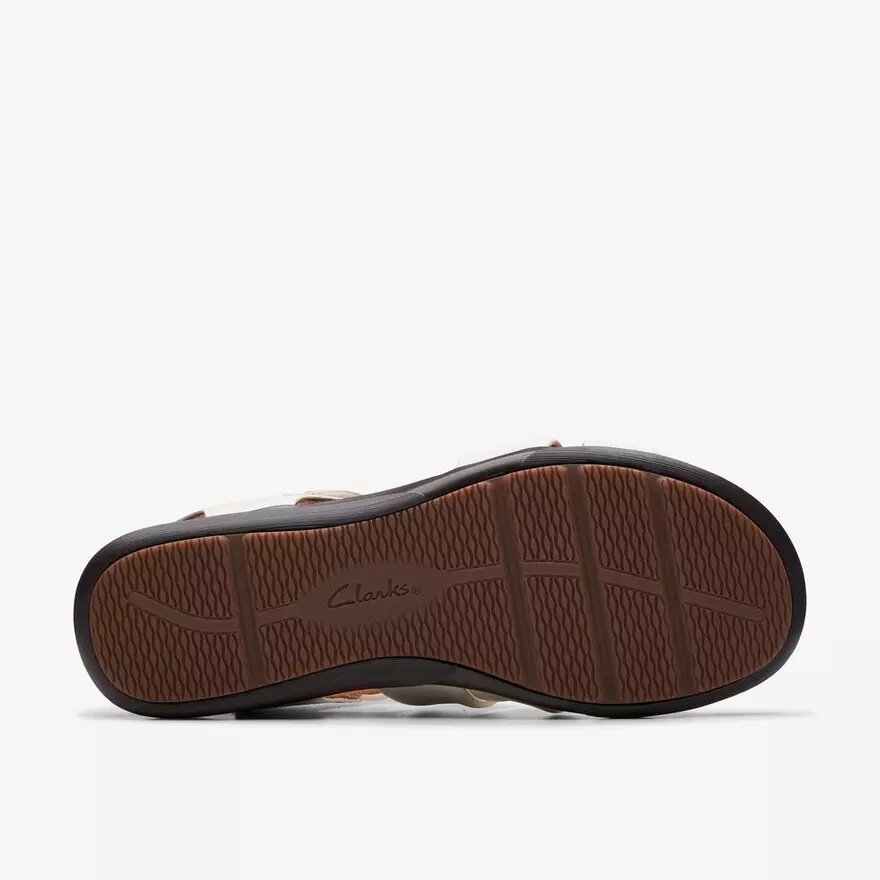 Sandales plates en cuir blanc cassé Kitly Ave pour femme Sandales plates en cuir blanc cassé Kitly Ave pour femme