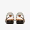 Sandales plates en cuir blanc Kitly Gem pour femme Sandales plates en cuir blanc Kitly Gem pour femme