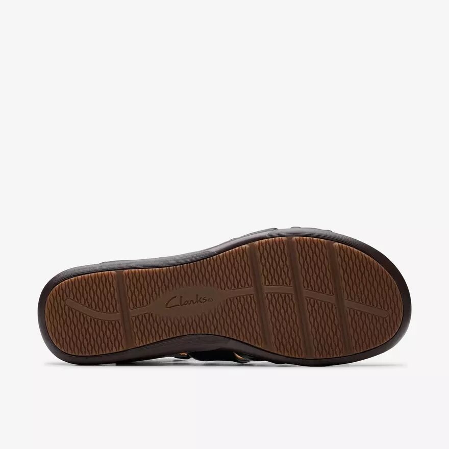 Sandales plates en cuir bleu marine Kitly Ave pour femme Sandales plates en cuir bleu marine Kitly Ave pour femme