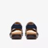 Sandales plates en cuir bleu marine Kitly Ave pour femme Sandales plates en cuir bleu marine Kitly Ave pour femme