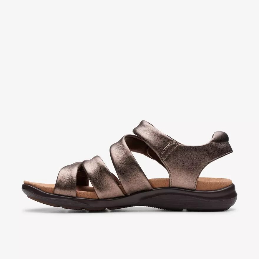 Sandales plates en cuir « Kitly Ave » couleur bronze pour femme Sandales plates en cuir « Kitly Ave » couleur bronze pour femme