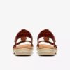 Sandales plates en cuir Kitly Gem pour femme, couleur orange brûlé Sandales plates en cuir Kitly Gem pour femme, couleur orange brûlé
