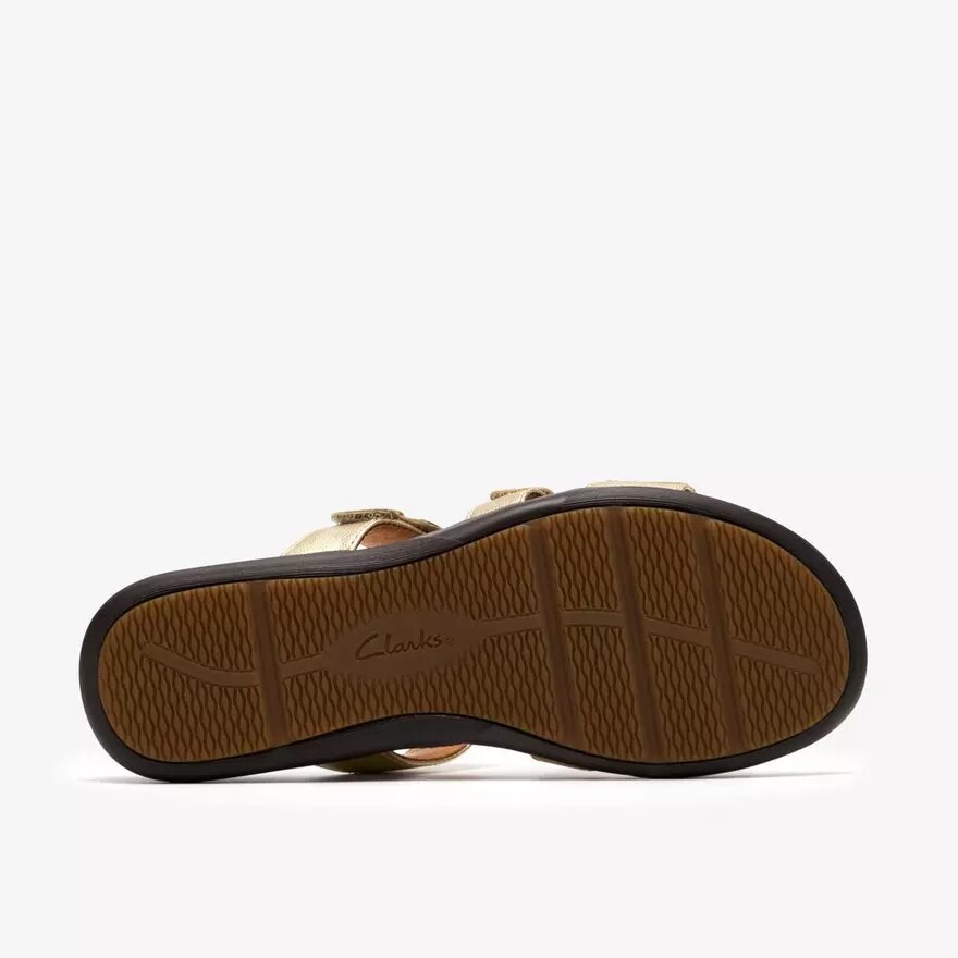 Sandales plates en cuir « Kitly Pearl » champagne pour femme Sandales plates en cuir « Kitly Pearl » champagne pour femme