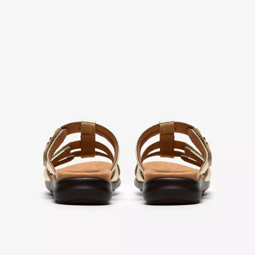 Sandales plates en cuir « Kitly Pearl » champagne pour femme Sandales plates en cuir « Kitly Pearl » champagne pour femme