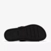 Sandales plates en cuir noir Arwell Step pour femme Sandales plates en cuir noir Arwell Step pour femme