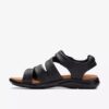Sandales plates en cuir noir Kitly Ave pour femme Sandales plates en cuir noir Kitly Ave pour femme