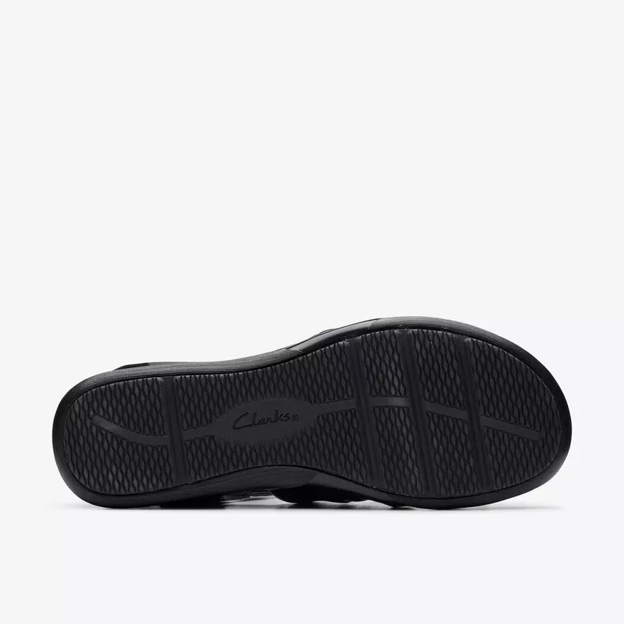Sandales plates en cuir noir Kitly Ave pour femme Sandales plates en cuir noir Kitly Ave pour femme