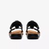Sandales plates en cuir noir Kitly Gem pour femme Sandales plates en cuir noir Kitly Gem pour femme