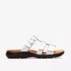 Sandales plates en cuir verni blanc « Kitly Pearl » pour femme Sandales plates en cuir verni blanc « Kitly Pearl » pour femme