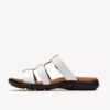 Sandales plates en cuir verni blanc « Kitly Pearl » pour femme Sandales plates en cuir verni blanc « Kitly Pearl » pour femme