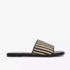 Sandales plates Erisia Strap2 noires pour femme Sandales plates Erisia Strap2 noires pour femme