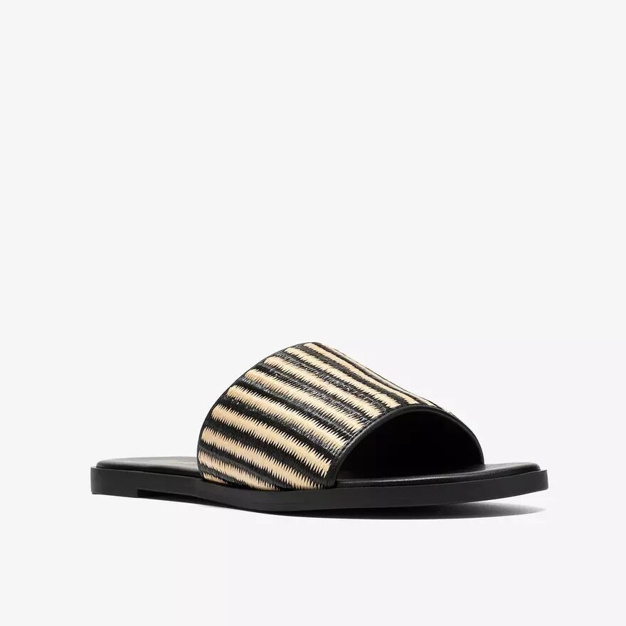 Sandales plates Erisia Strap2 noires pour femme Sandales plates Erisia Strap2 noires pour femme