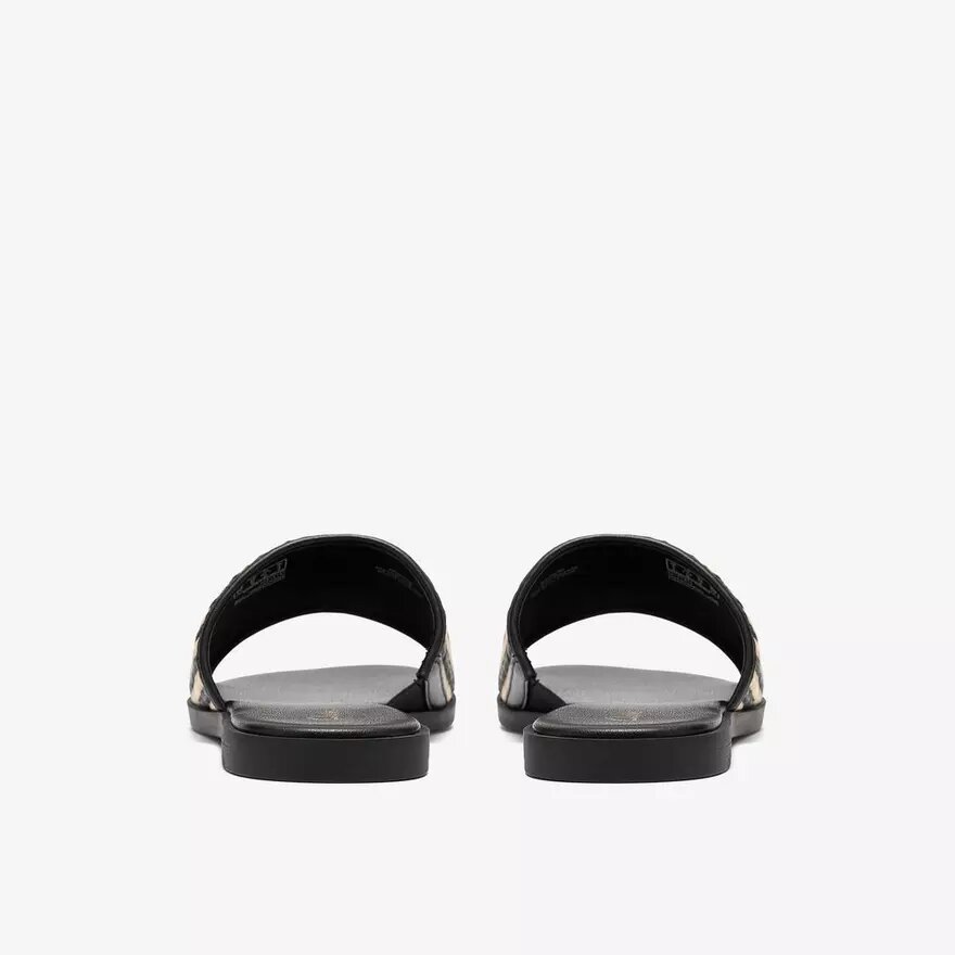 Sandales plates Erisia Strap2 noires pour femme Sandales plates Erisia Strap2 noires pour femme
