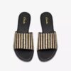 Sandales plates Erisia Strap2 noires pour femme Sandales plates Erisia Strap2 noires pour femme