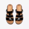 Sandales plates Kitly Pearl en vernis noir pour femme Sandales plates Kitly Pearl en vernis noir pour femme