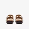 Sandales plates Kitly Slide en cuir crème pour femme Sandales plates Kitly Slide en cuir crème pour femme