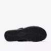 Sandales plates Kitly Slide en cuir noir pour femme