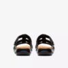 Sandales plates Kitly Slide en cuir noir pour femme
