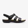 Sandales plates Laurieann Ivy en cuir noir pour femme Sandales plates Laurieann Ivy en cuir noir pour femme
