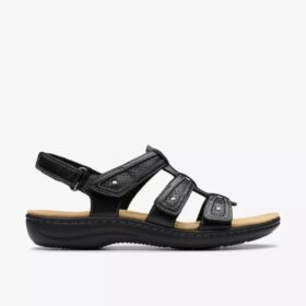 Sandales plates Laurieann Ivy en cuir noir pour femme