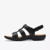 Sandales plates Laurieann Ivy en cuir noir pour femme Sandales plates Laurieann Ivy en cuir noir pour femme